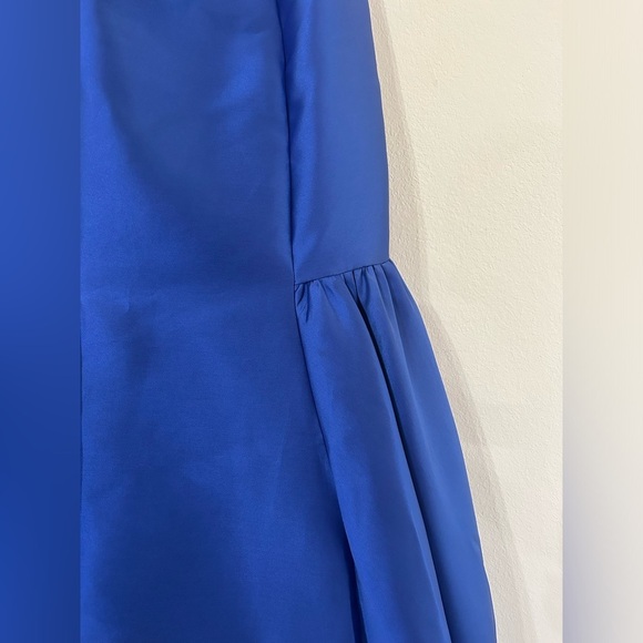 Mac Duggal Cassandra Stone Blue Silver Belteded Gem Design Size 4 Formal Dress - Picture 8 of 10